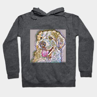 Great Pyrenees on Stained Glass Hoodie